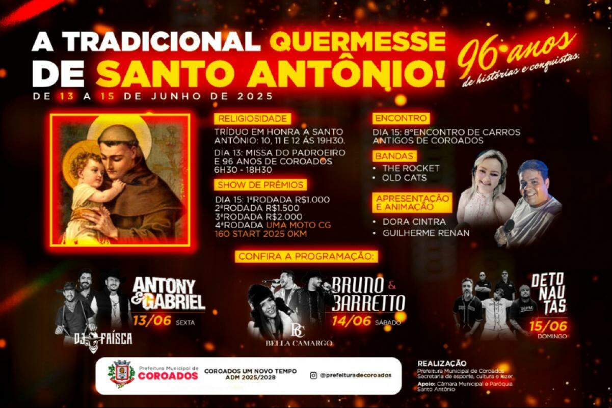 Cartaz oficial da festa de Santo Antonio